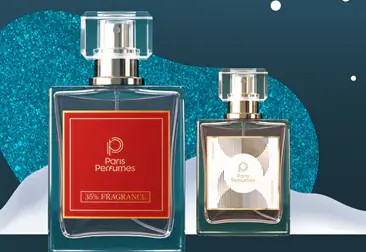 Dva flakony parfémů Paris Perfumes z kalendáře, 50 ml a 30 ml